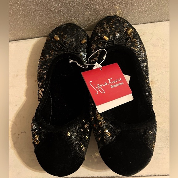 Dearfoam 🌟HP🌟Signature Sequin Ballet Flats NWT - Picture 2 of 9